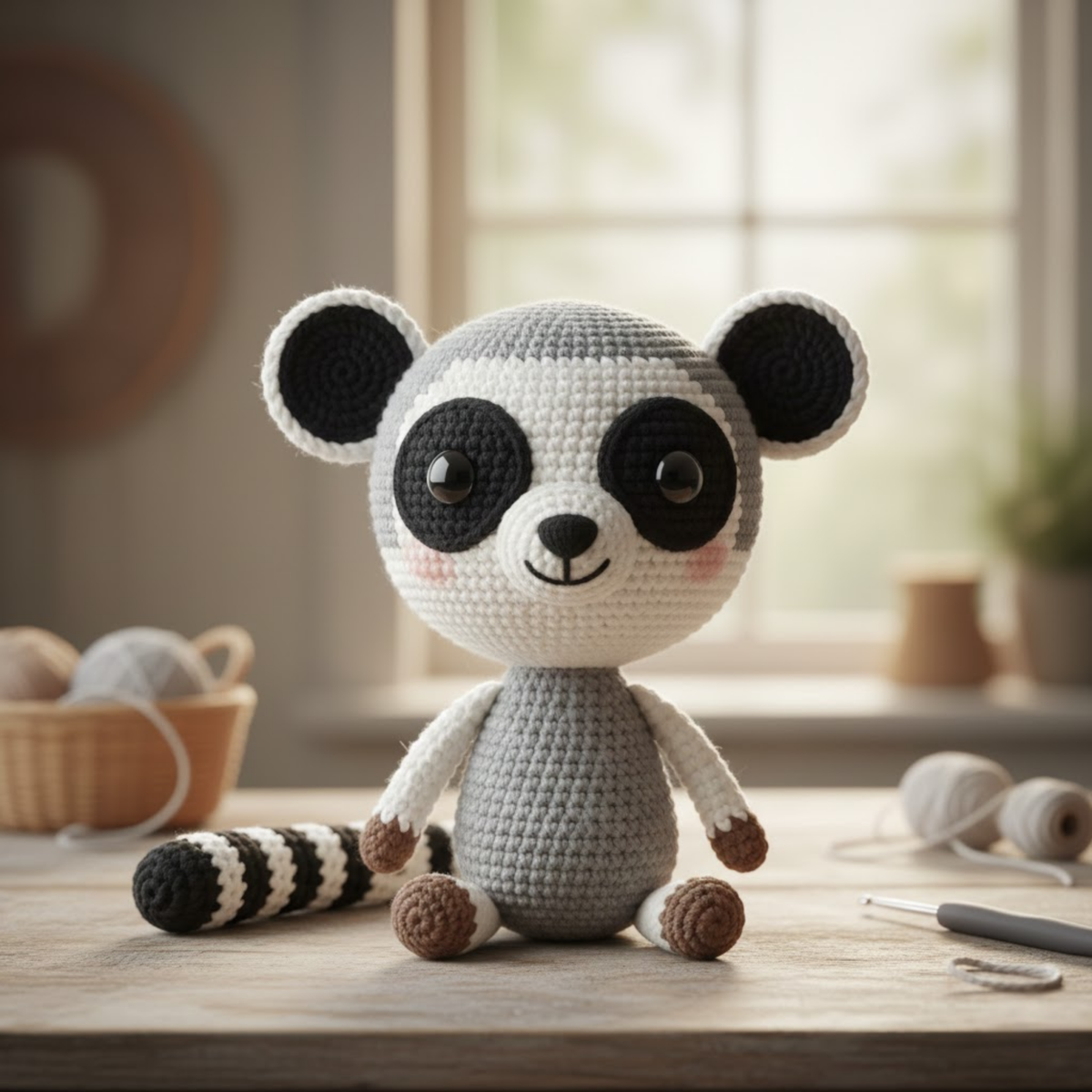 Kit Lemurien Leo Amigurumi Crochet Debutant