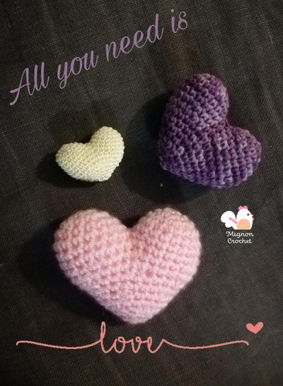 Patron Crochet Coeur Amigurumi Saint-Valentin