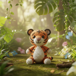 Kit Tigre Rajah Amigurumi Crochet Debutant