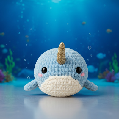 Kit Narval Nelly Amigurumi Crochet Debutant