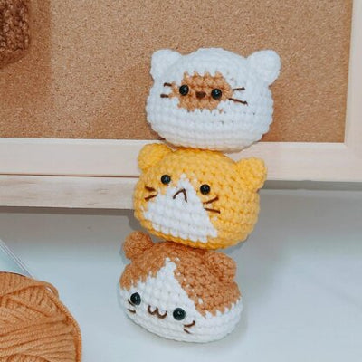 Patron Crochet Trio Chats Amigurumi Gratuit