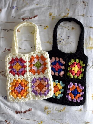 Patron Crochet Sac Cabas Granny Squares Gratuit